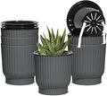 T4U 4 Inch Plant Pots Self Watering, 6 Pack African Violet Pots, Small Plant by T4U