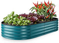 Plant & Plot Galvanized Raised Garden Beds Outdoor // 6×3×1 ft Planter Raised by PlantPlot