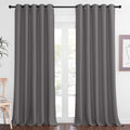 NICETOWN Blackout Gray Curtain 110 inch Length, Grommet Extra Long Thermal by NICETOWN