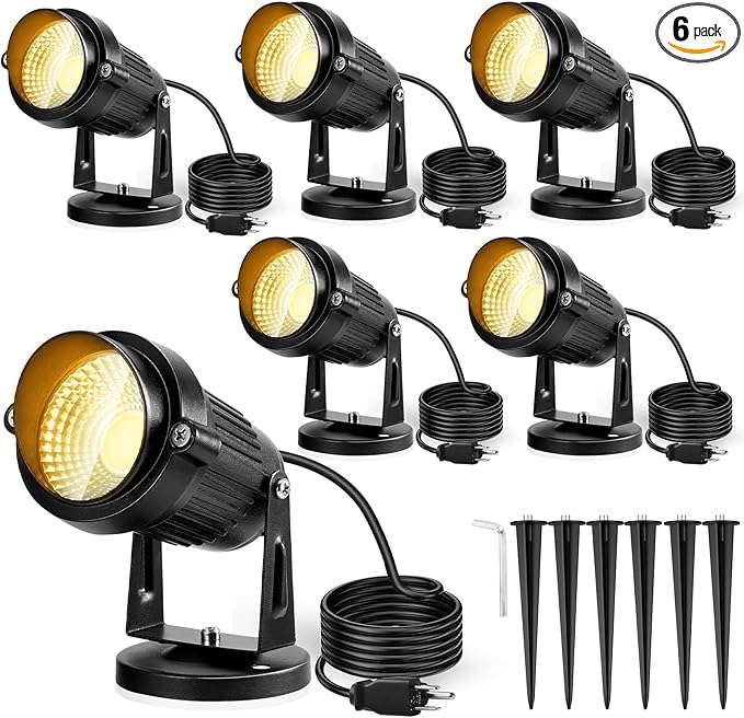LemonBest Landscape Lights - 5W 110V Outdoor Spotlight - Waterproof IP65-3000K by LemonBest