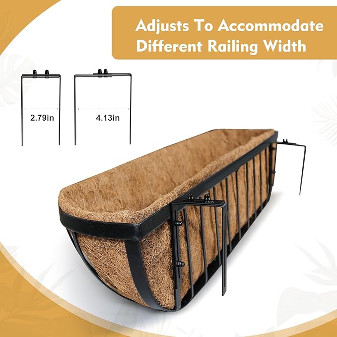 2 Pack 48 Inch Window Deck Railing Planter Boxes - Image 3
