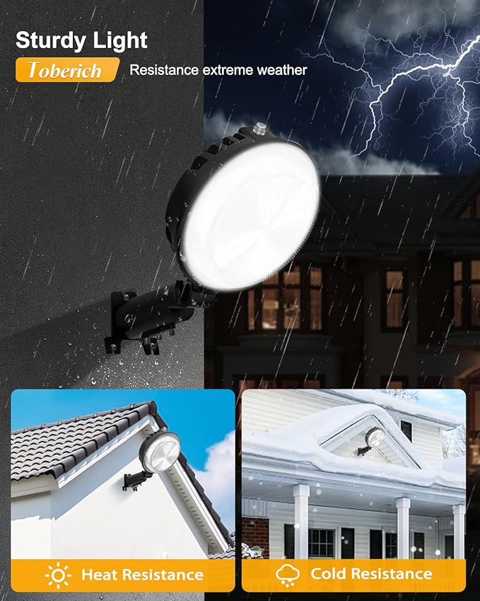LED Barn Light 2 Packs, 150W 20000LM Yard Area Lights Dusk to Dawn Outdoor - Image 4