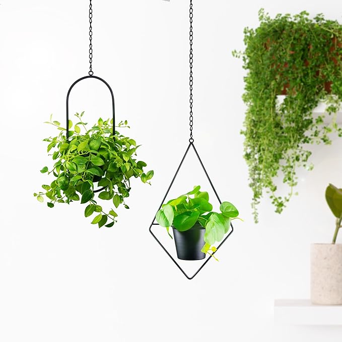 Modern Hanging Planters for Indoor Plants, Metal Plant Hanger - Image 6