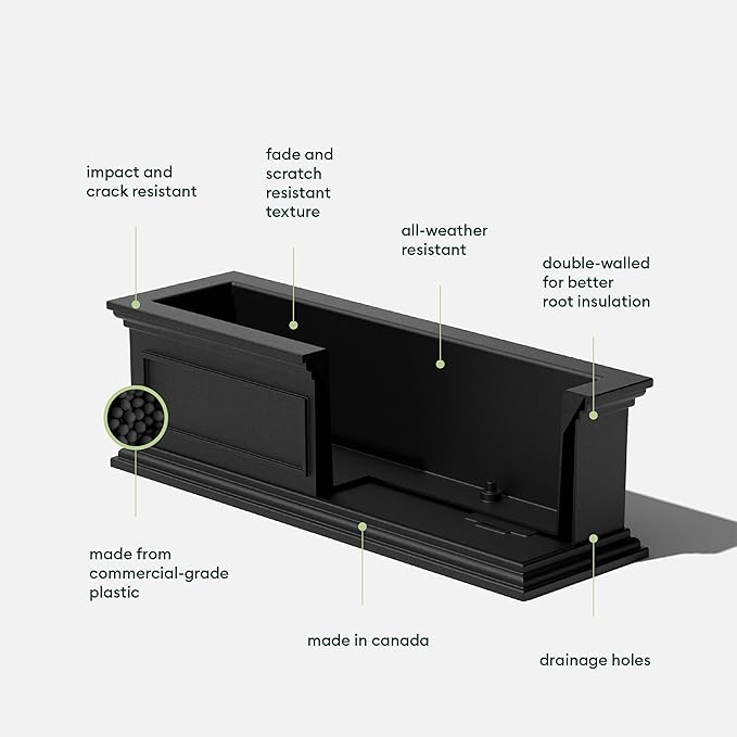 Veradek Brixton Window Box Plastic Planter - Image 3