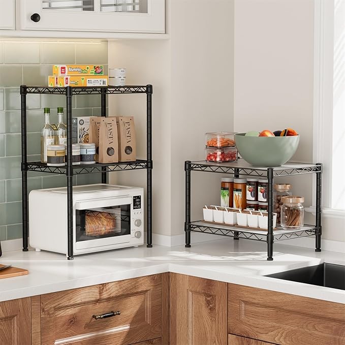 Xcity Storage Shelves, 2 Tier Heavy Duty Metal Shelving Unit - Image 5