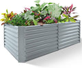 Land Guard 6×3×2ft Galvanized Raised Garden Bed, Planter Boxes Outdoor by LandGuard