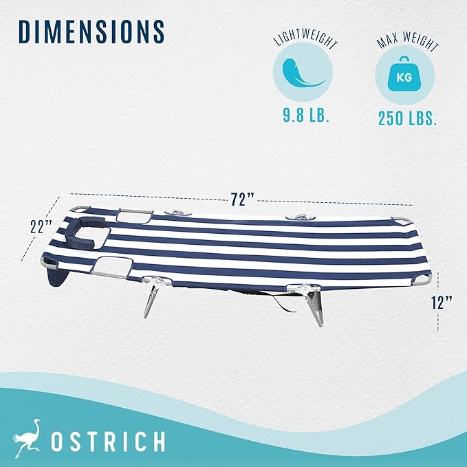 Ostrich the Backpack Chaise Lounge, Folding & Reclining Outdoor Beach Chaise - Image 3