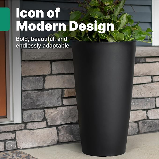 Step2 Tremont Tall Round Tapered Planter, Indoor/Outdoor Plants, Efficient - Image 3