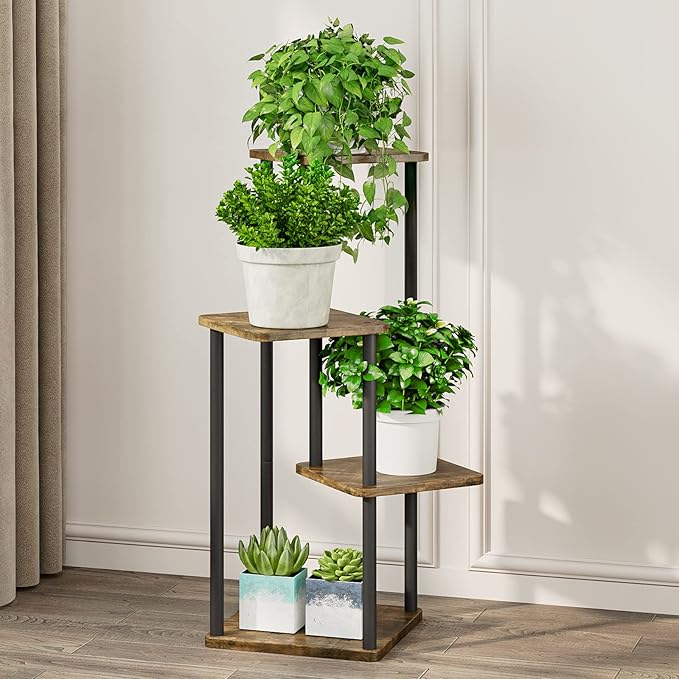 AZERPIAN Plant Stand 4 Tier Indoor Metal Flower Shelf - Image 2