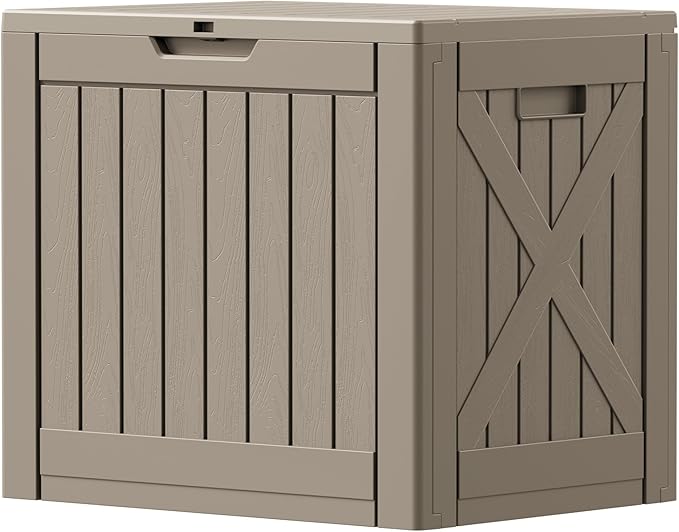 Patiowell 43 Gallon Resin Deck Box, Outdoor Storage Box by Patiowell