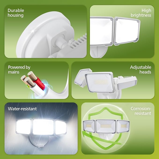 Philips 72W 7400LM LED Flood Lights Outdoor, Switch Controlled Aluminum - Image 2