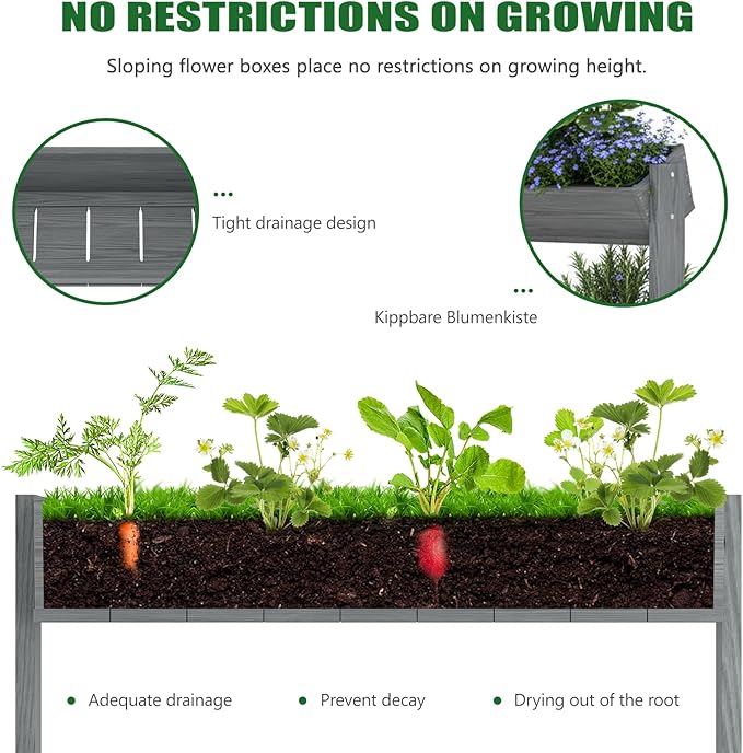 Wooden Vertical Raised Garden Bed, 4 Tier Garden Planters Raised Beds - Image 8
