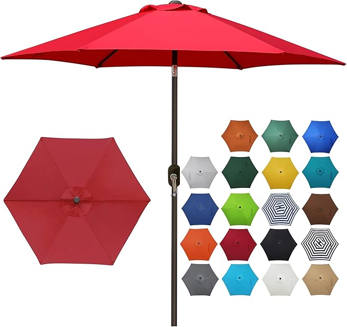 Blissun 7.5 ft Patio Umbrella, Yard Umbrella, Outdoor Market Umbrella by Blissun