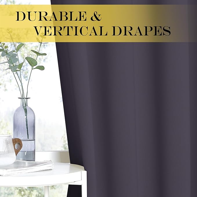 NICETOWN Sliding Door Window Treatment Blackout Patio Door Curtain Panels - Image 3