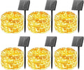 Minetom Solar String Lights for Outside, 6 Packs Total 198Ft 600 LED Outdoor by Minetom