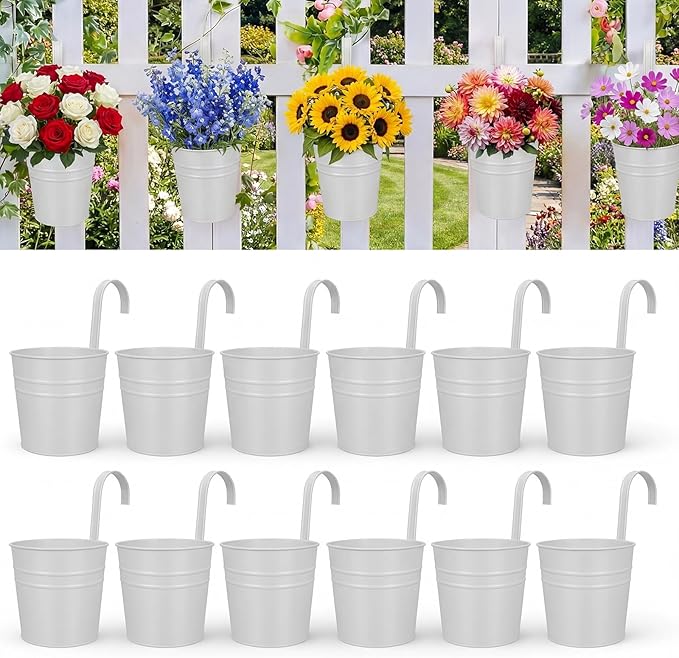 HowRU Hanging Flower Pots, Railing Planter Box by HowRU