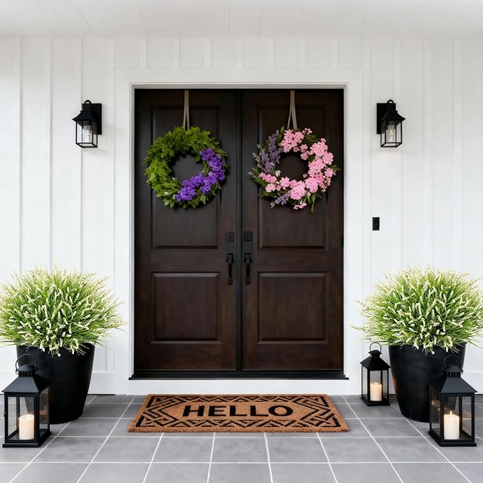 24 Pcs Artificial Faux Plants for Outdoor Spring Decoration, Fake Monkey Grass - Image 2