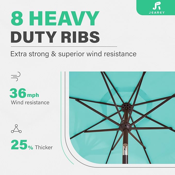 JEAREY 9FT Outdoor Patio Umbrella - Image 6