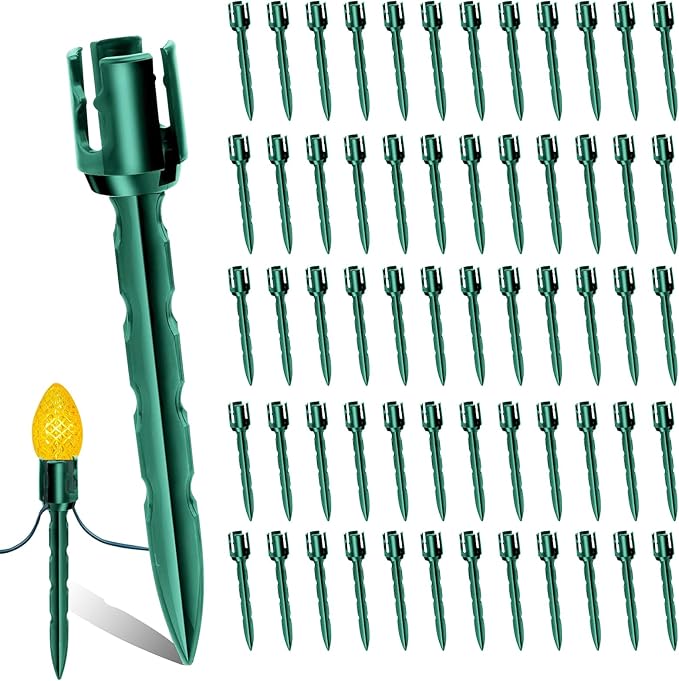 60 Pcs 5 Inch Christmas Light Stakes Universal Yard Lawn Holiday Light Stakes by Unknown