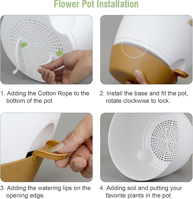 12 inch Large Self Watering Pots - Image 5