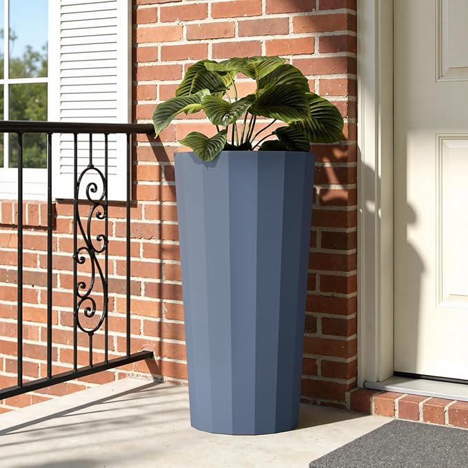 23.6" H Tall Planters for Outdoor Plants, 2 Pack Large Outdoor Planters for - Image 6