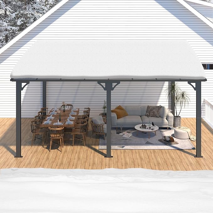AECOJOY 16' x 12' Gazebo Outdoor Pergola - Image 6