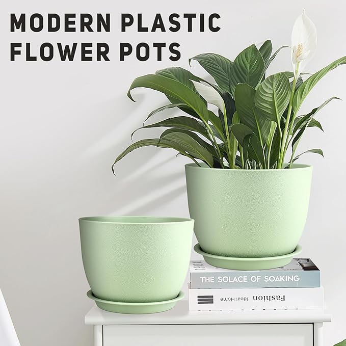 Plant Pots 12/10/9 inch Set of 3, Flower Pots - Image 3