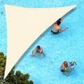 SUNLAX Custom Size 10'x18'x20.6' Beige Sun Shade Sail Right Triangle UV Block by SUNLAX