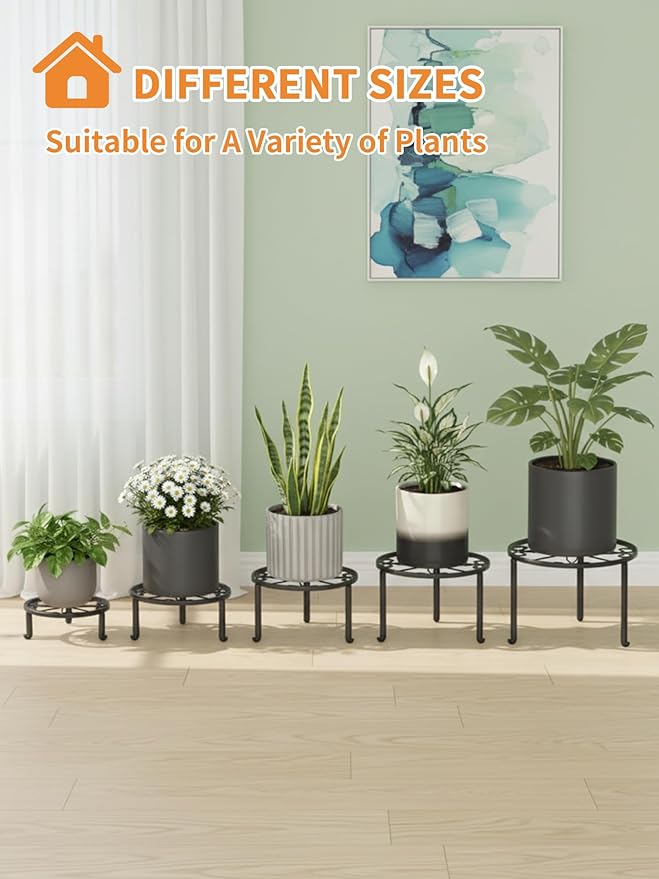 5 Pack Metal Plant Stand Heavy Duty Metal Plant Shelf - Image 7