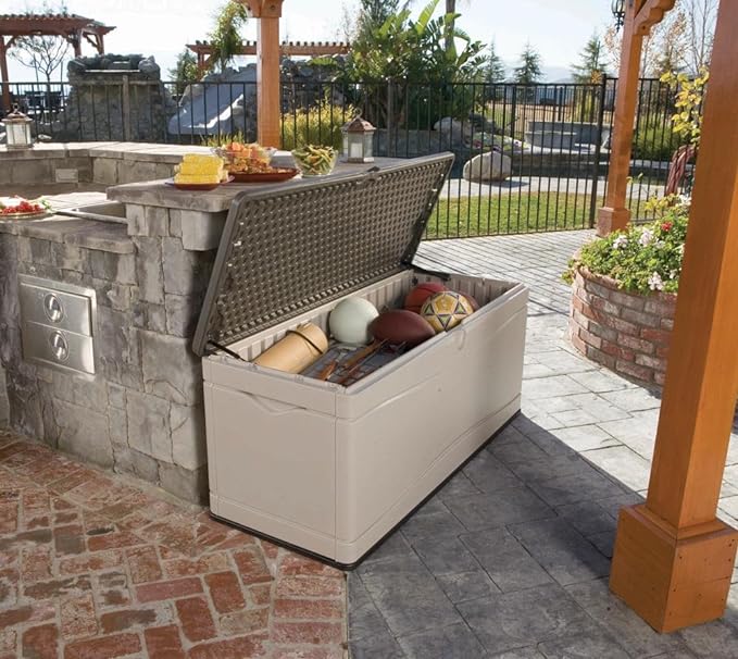 LIFETIME 60012 Extra Large Deck Box, 130 Gallon, Desert Sand/Brown - Image 5