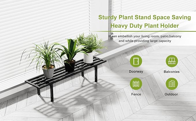 Zhongma One Tier Metal Plant Stand Heavy Duty Plant Holder - Image 2