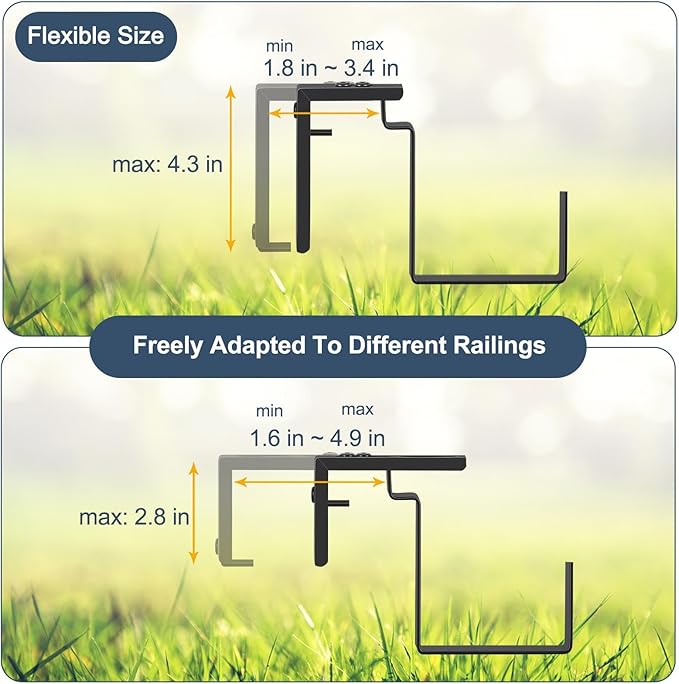 smusei 4 Pack 17 Inch Deck Railing Planter Boxes Window Boxes Planters - Image 5