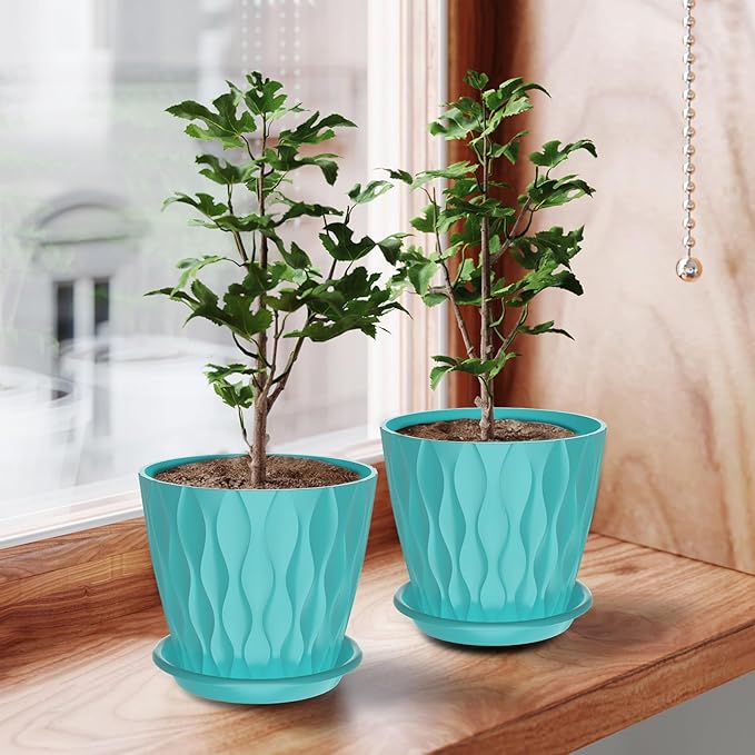 6 Pack 6 Inch Indoor Plant Pots - Image 8