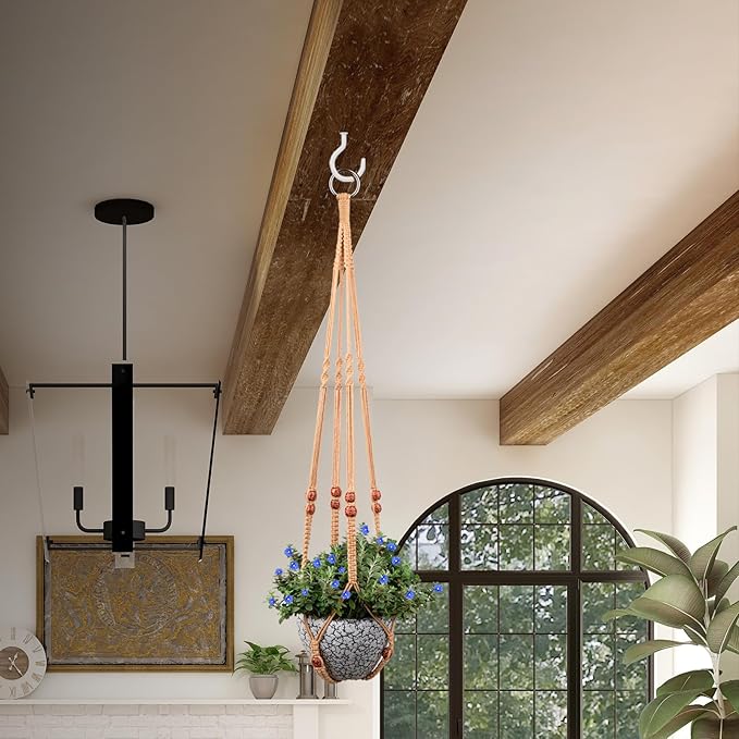 RIFNY Macrame Plant Hanger for 5 to 10 Inch Plant Pots, 35 Inch Woven Rope - Image 7