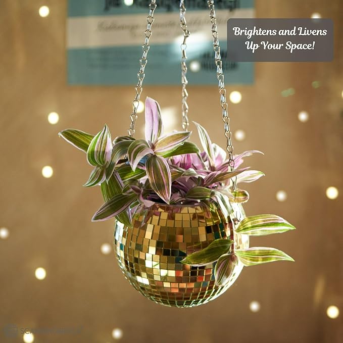 SCANDINORDICA Disco Ball Planter – Value Package: Mirror Disco Planter - Image 4