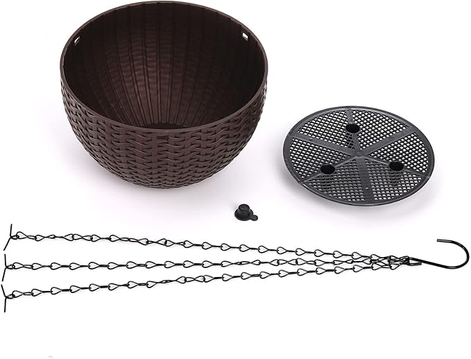 Foraineam 4 Pack 8.2 inch Self-Watering Hanging Planters, Garden Flower Plant - Image 7
