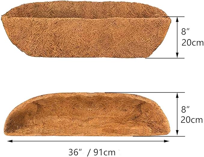 2pcs Trough Coco Liner 36 inch Wall Planter Replaceable Coco Liner - Image 2