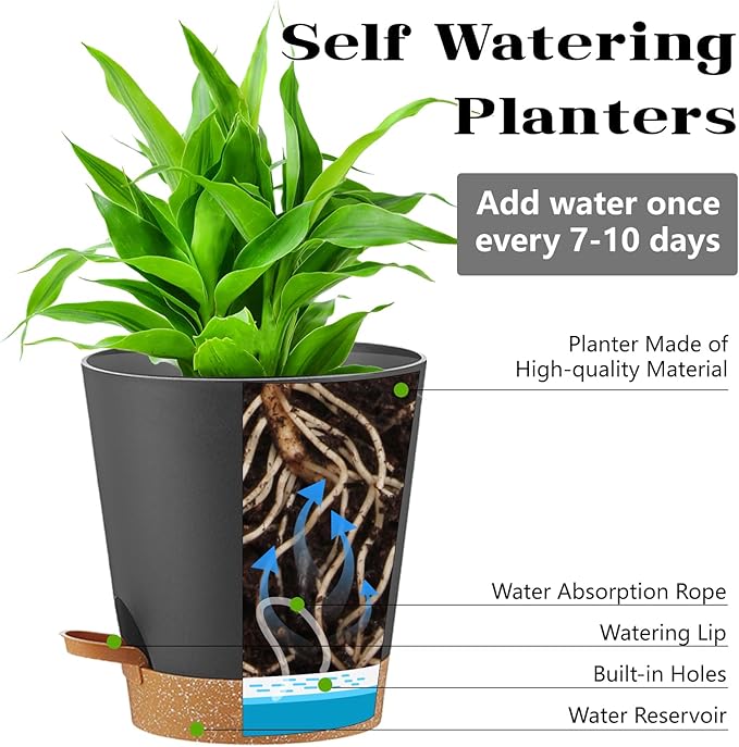 Plant Pots Self Watering Planters - Image 3
