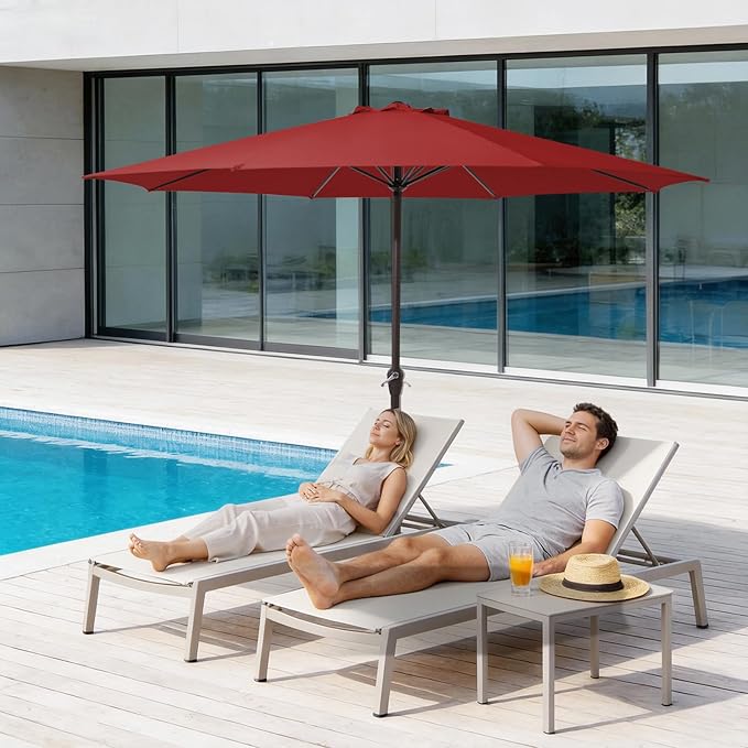 MEWAY 12ft Patio Umbrella Outdoor Table Umbrellas - Image 3