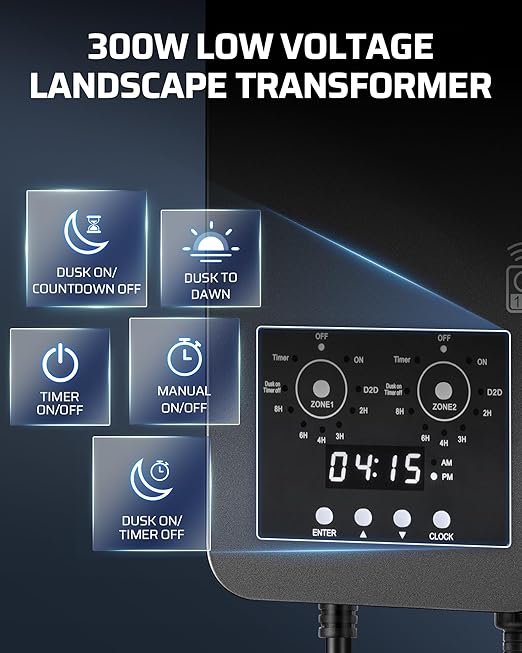 DEWENWILS 300W Low Voltage Landscape Transformer - Image 6