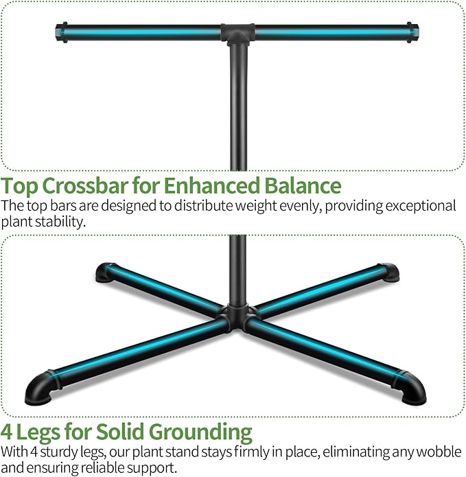 Plant Hanger Indoor, Hanging Plant Stand Heavy Duty Metal Standing Plant Hanger - Image 5