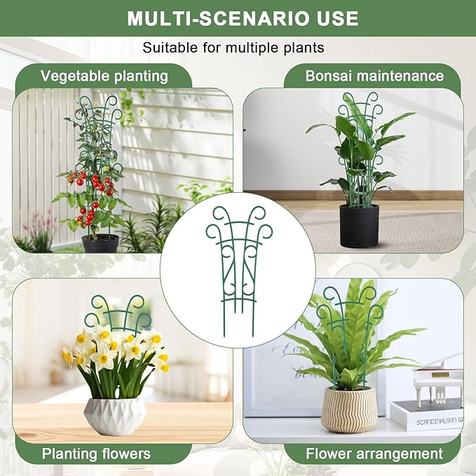 10 Pack Indoor Plant Trellis for Potted Plants, Stackable Garden Trellis for - Image 6
