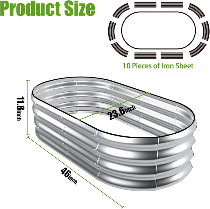 SnugNiture Galvanized Raised Garden Bed - Image 3