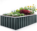 KING BIRD Raised Garden Bed 68" x 36" x 18" Heightened Galvanized Steel Metal by KINGBIRD
