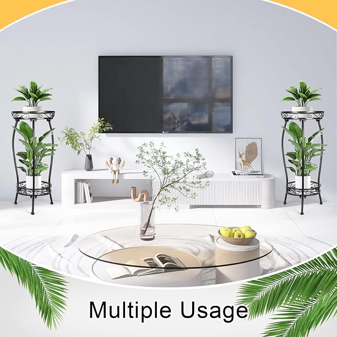 2 Tier Rustproof Iron Plant Stand - Image 4