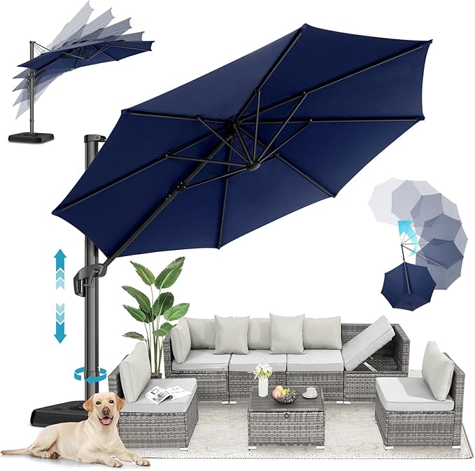 HOTEEL10x10ft Patio Umbrella Cantilever Umbrellas - Image 10