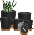 Self Watering Pots, 7/6.5/6/5.5/5/4 inch Flower Pots by Unknown