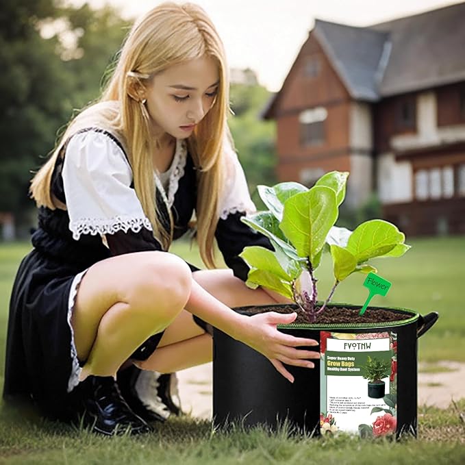 2-Pack 30 Gallon Plant Grow Bags, Thickened Nonwoven Fabric Pots - Image 7
