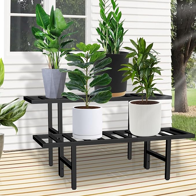 Plant Stand Indoor Outdoor, Heavy Duty Iron Pedestal Stands Metal Plant Stand - Image 2
