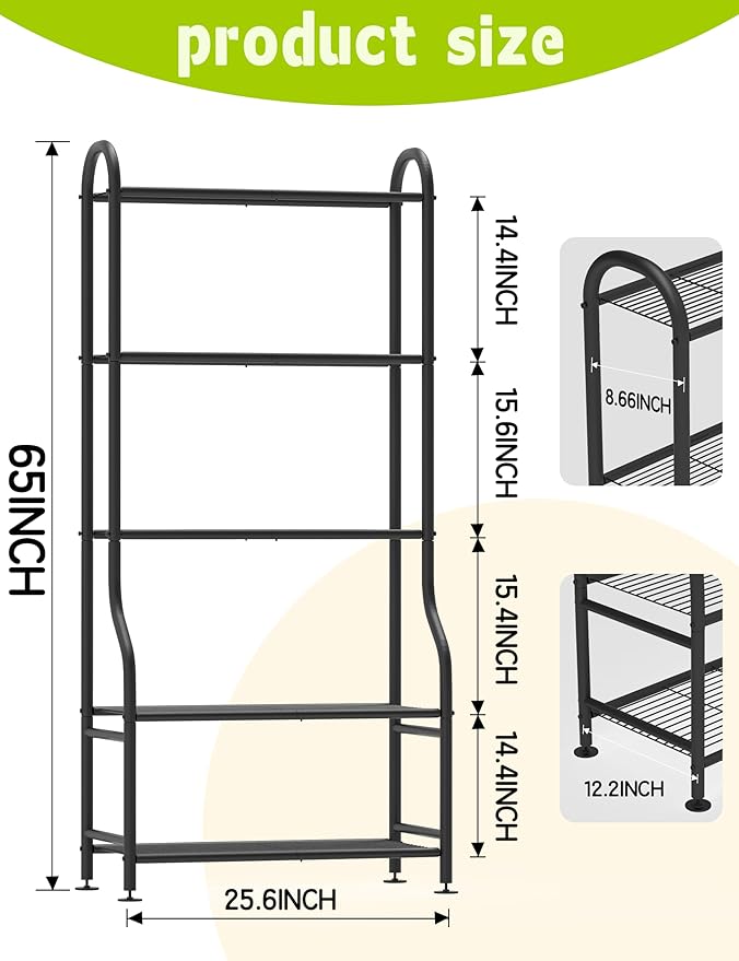5-Tier Metal Plant Stand Indoor Outdoor, Waterproof Flower Stand - Image 4
